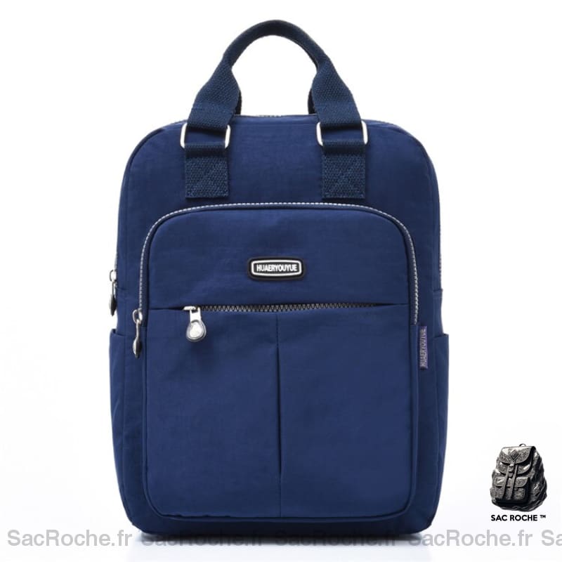 Sac À Dos Beige Léger & Fonctionnel Femme Bleu Foncé Dos Femme