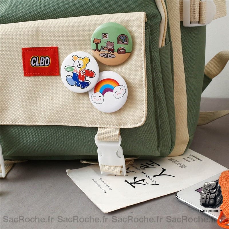 Sac À Dos Bicolore Avec Peluche Ours Petit Dos Femme