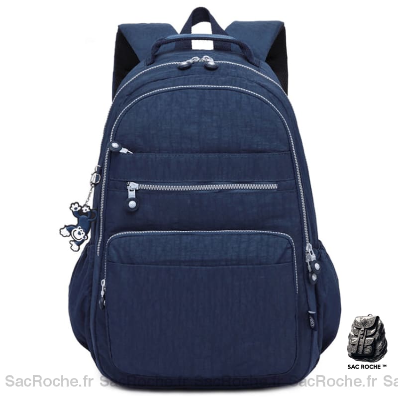 Sac À Dos Bleu Femme - Double Compartiments Multipoche Sacs Dos Scolaire