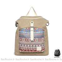Sac à Dos Bohème Chic - modèle Beige - Sac Roche ™