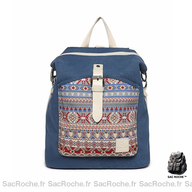 Sac À Dos Bohème Chic Bleu Petit Femme