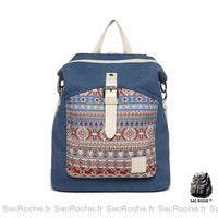 Sac à Dos Bohème Chic - modèle Bleu - Sac Roche ™