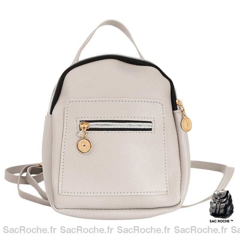 Sac À Dos Bourse Femme Gris Petit