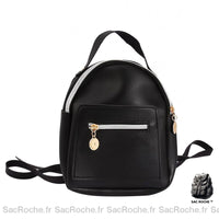 Sac à Dos Bourse Femme - modèle Noir 2 zip - Sac Roche ™