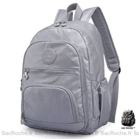 Sac à Dos Brillant Noir pour Femme - modèle Argenté - Sac Roche ™