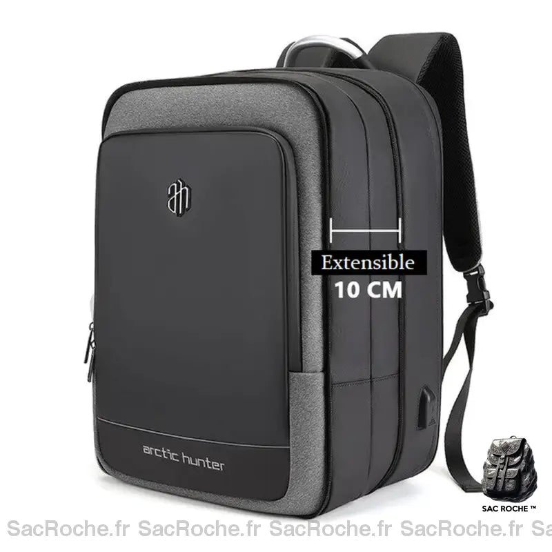 Sac À Dos Cabine Voyage Compact Gris Foncé Sac