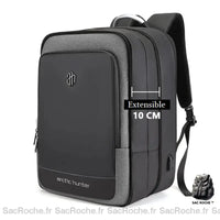 Sac à dos cabine voyage compact - modèle Gris foncé - Sac Roche ™