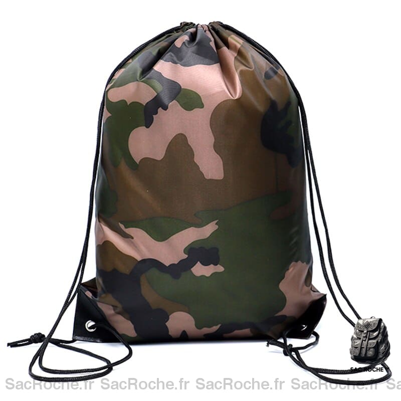 Petit sac à dos camouflage avec cordon de serrage - Sac à dos à cordon Cordon de serrage