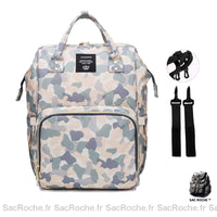 Sac à dos camouflage pour maman - modèle Gris - Sac Roche ™