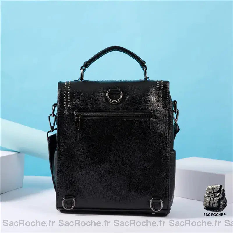 Sac À Dos Carré Cuir Vache Femme