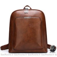 Sac à Dos Carré Femme Mini - modèle Marron Clair - Sac Roche ™