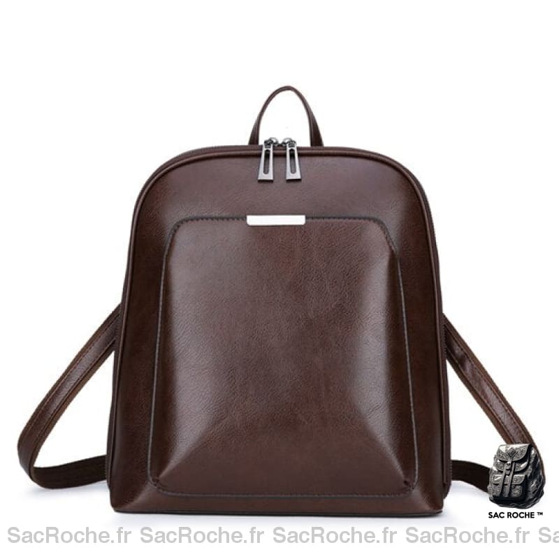 Sac À Dos Carré Femme Mini Marron Petit