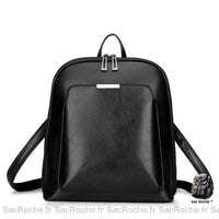 Sac à Dos Carré Femme Mini - modèle Noir - Sac Roche ™