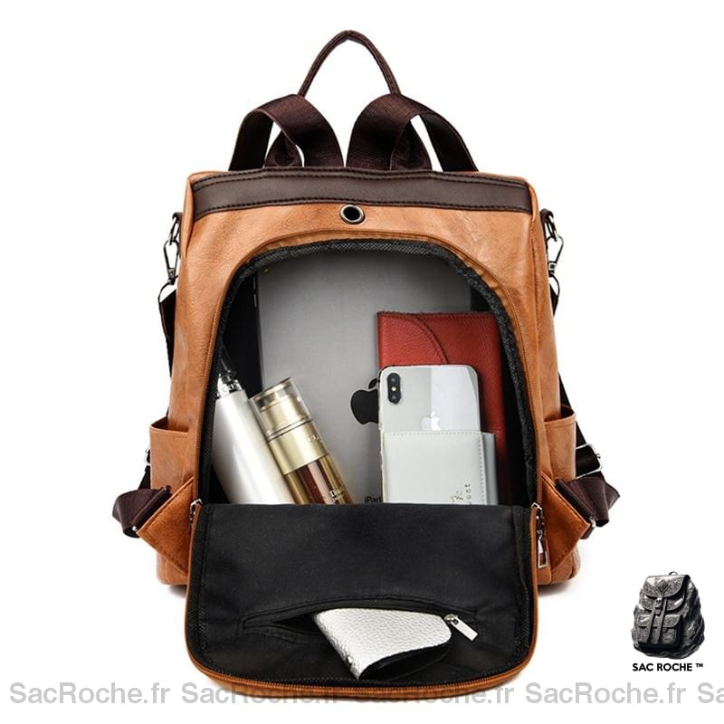 Sac À Dos Carré Vintage Femme