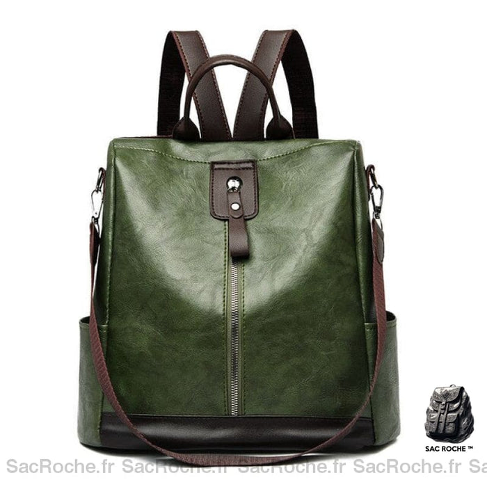 Sac à dos vintage carré - Vert - Sac à dos Sac