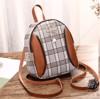 Sac à dos carreaux femme mini - modèle Marron - Sac Roche ™
