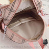 Sac À Dos Carreaux Femme Preppy