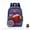 Sac à dos Cars effet jean avec un fond blanc