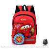 Sac à dos Cars effet jean rouge avec un fond blanc