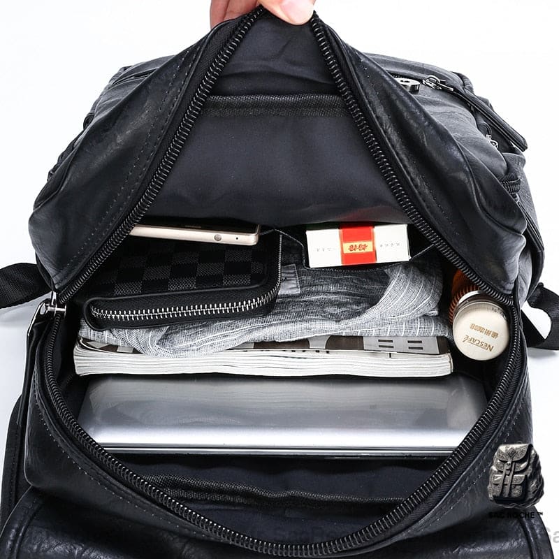 Sac À Dos Cartable Cuir Cartable Homme