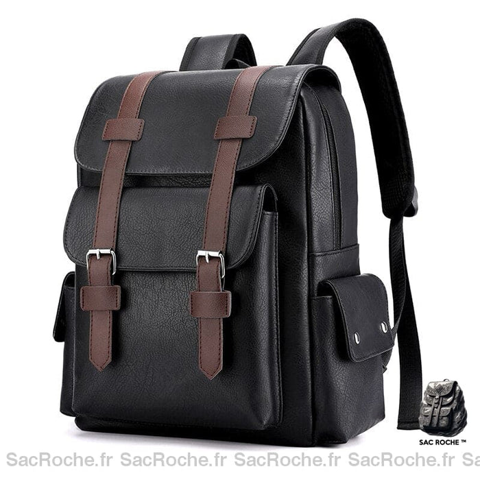 Sac À Dos Cartable Homme En Cuir Noir Sac Dos Homme