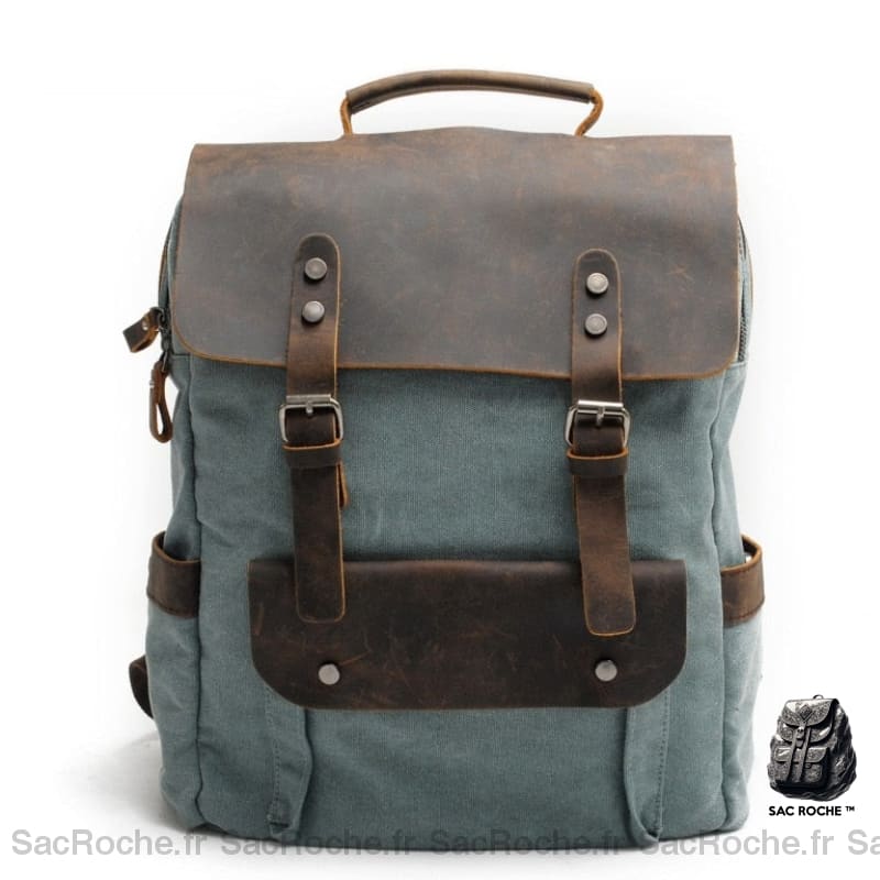 Sac à dos cartable rétro - Bleu - Sac à dos Sac à dos pour ordinateur portable