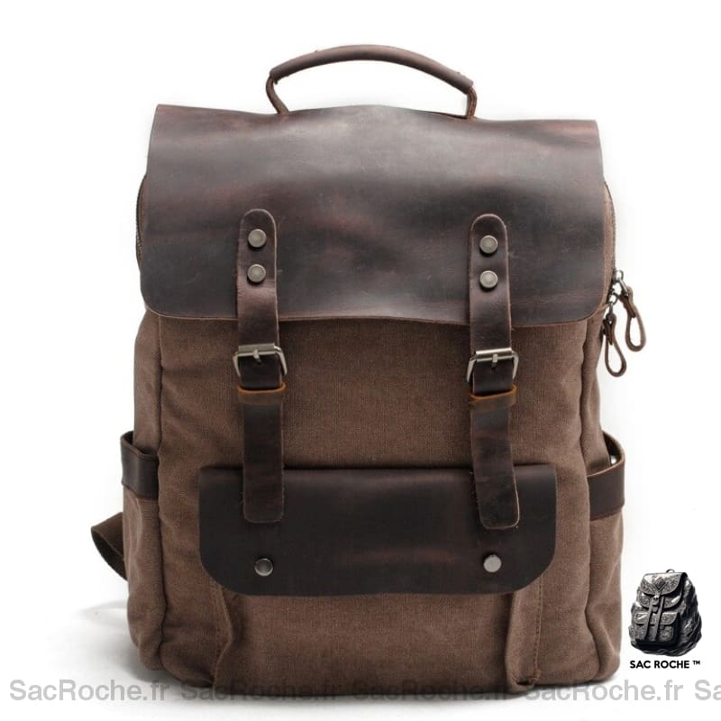 Sac à dos cartable rétro - Marron - Sac à dos Sac à dos pour ordinateur portable