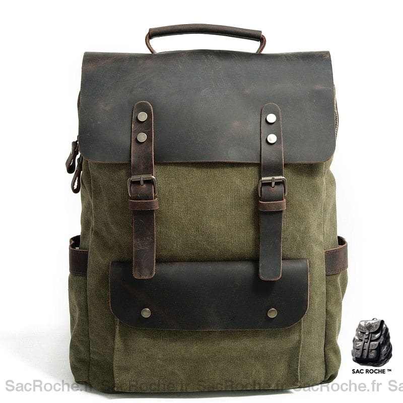 Sac à dos cartable rétro - Vert - Sac à dos Sacs à dos vintage