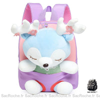 Sac à dos Cerf mignon pour filles - modèle Violet - Sac Roche ™