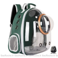 Sac À Dos Chat Avec Hublot Vert Sac