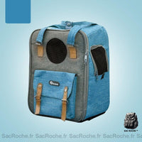 Sac à dos transport chat avec poche - Bleu - Chat Chien
