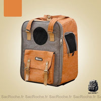 Sac à dos chat avec poche transport - modèle Orange - Sac Roche ™