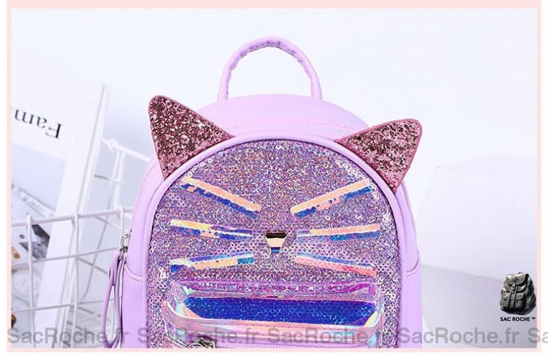 Sac À Dos Chat École Paillettes Enfant