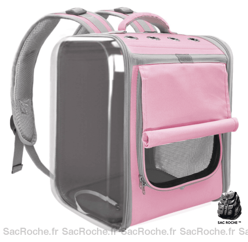 Sac à dos respirant pour chat - Rose - Chat Chien