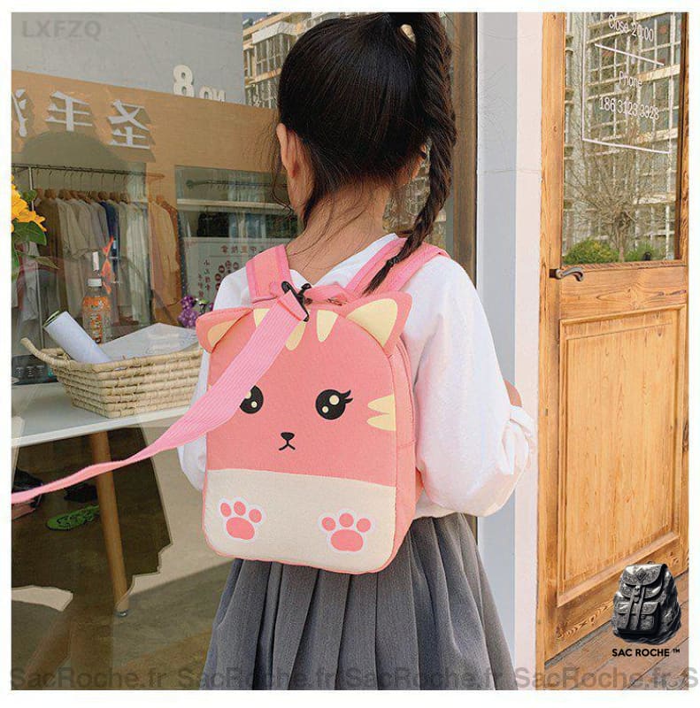 Sac À Dos Chat Rose Enfant