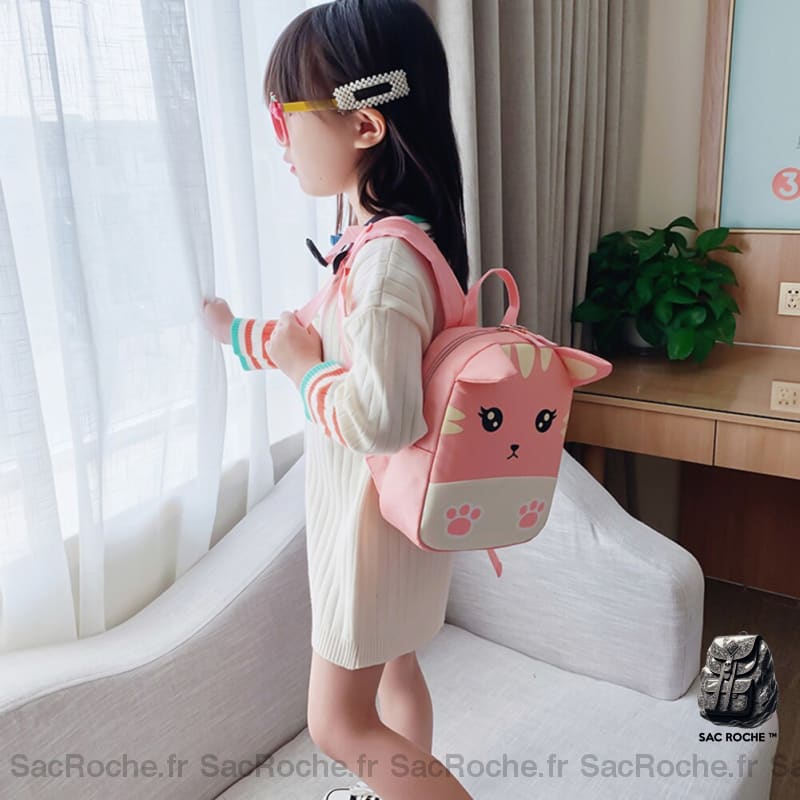Sac À Dos Chat Rose Enfant