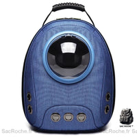 Sac à dos chat transparent - modèle Bleu - Sac Roche ™