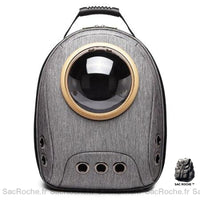 Sac à dos chat transparent - modèle Gris - Sac Roche ™