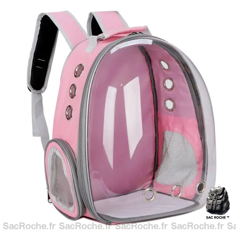 Sac À Dos Chat Transparent Rose Sac