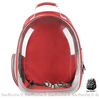 Sac à dos chat transparent - modèle Rouge - Sac Roche ™