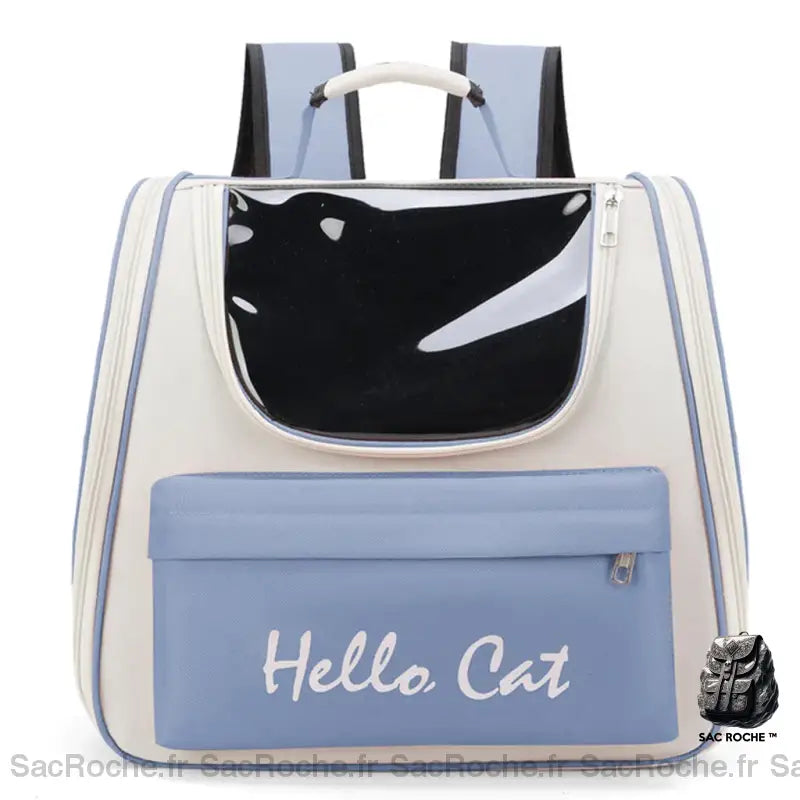 Sac À Dos Chat Transport Confortable Bleu Sac
