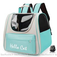 Sac À Dos Chat Transport Confortable Vert Sac