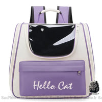 Sac à dos chat transport confortable - modèle Violet - Sac Roche ™