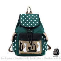 Sac à dos chaton adora - modèle Vert - Sac Roche ™