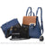 Sac à Dos Chic Femme 4 Pcs - Besace et Pochettes - modèle Bleu - Sac Roche ™