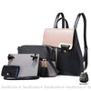 Sac À Dos Chic Femme 4 Pcs - Besace Et Pochettes Noir Sac A Dos Femme