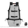 Sac à dos pour chiens de grande taille gris et noir avec un fond blanc