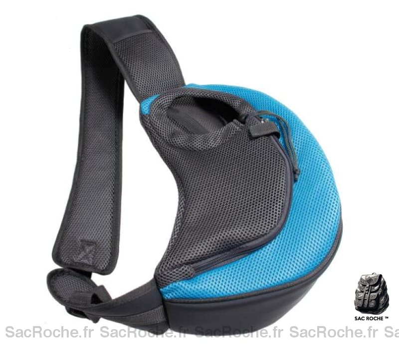 Sac à dos avec une seule bretelle pour chien - L, Bleu ciel - Chien Chat