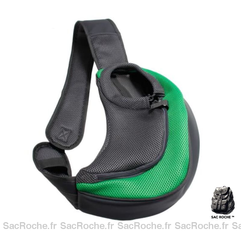 Sac à dos avec une seule bretelle pour chien - L, Vert - Chien Chat