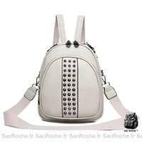 Sac à dos clouté original femme - modèle Blanc - Sac Roche ™